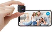Mini Kamera, 4K HD WLAN Überwachungskamera Innen Für Live Übertragung Handy APP, Wifi Camera Nachtsichtkamera Mit Bewegungsmelder/Lange Batterielaufzeit/Cloud-Speicherplatz