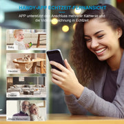 Mini Kamera, 4K HD WLAN Überwachungskamera Innen Für Live Übertragung Handy APP, Wifi Camera Nachtsichtkamera Mit Bewegungsmelder/Lange Batterielaufzeit/Cloud-Speicherplatz