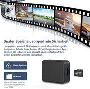 Mini Kamera, 4K HD WLAN Überwachungskamera Innen Für Live Übertragung Handy APP, Wifi Camera Nachtsichtkamera Mit Bewegungsmelder/Lange Batterielaufzeit/Cloud-Speicherplat