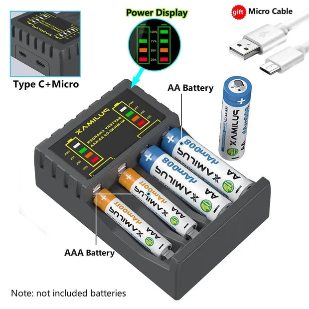 Ladegerät für wiederaufladbare Batterien - The Home Security