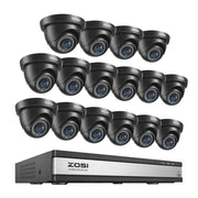 Kameraset 1080P mit 12/16 Überwachungskameras DVR H.265+ - The Home Security