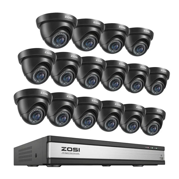 Kameraset 1080P mit 12/16 Überwachungskameras DVR H.265+ - The Home Security