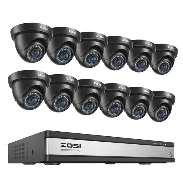 Kameraset 1080P mit 12/16 Überwachungskameras DVR H.265+ - The Home Security