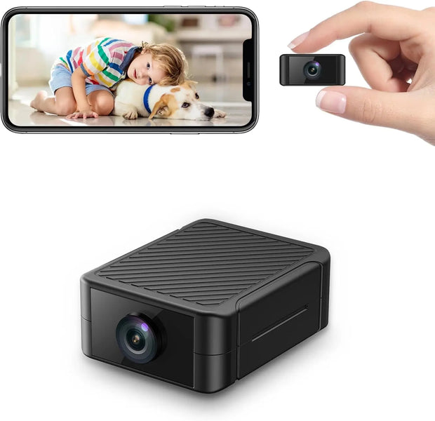 Mini Kamera, 4K HD WLAN Überwachungskamera Innen Für Live Übertragung Handy APP, Wifi Camera Nachtsichtkamera Mit Bewegungsmelder/Lange Batterielaufzeit/Cloud-Speicherplat