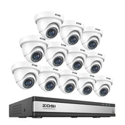 Kameraset 1080P mit 12/16 Überwachungskameras DVR H.265+ - The Home Security