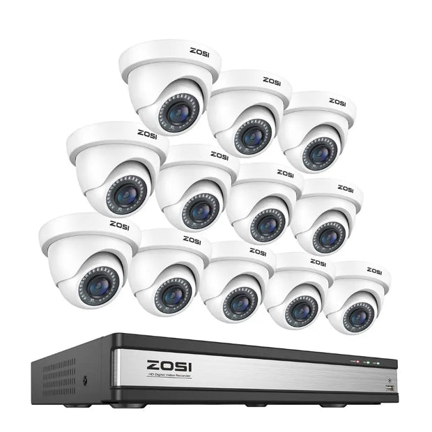 Kameraset 1080P mit 12/16 Überwachungskameras DVR H.265+ - The Home Security