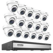 Kameraset 1080P mit 12/16 Überwachungskameras DVR H.265+ - The Home Security