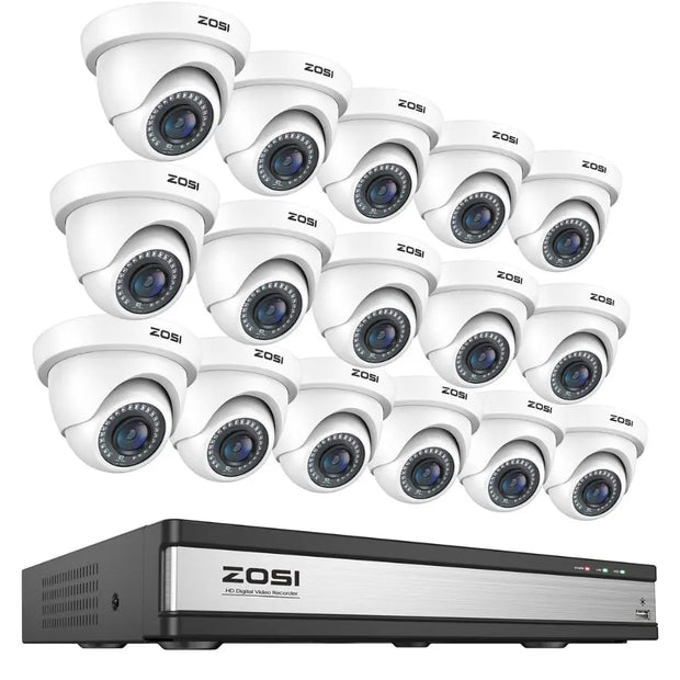 Kameraset 1080P mit 12/16 Überwachungskameras DVR H.265+ - The Home Security